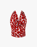 Top Halter Amapola Rojo
